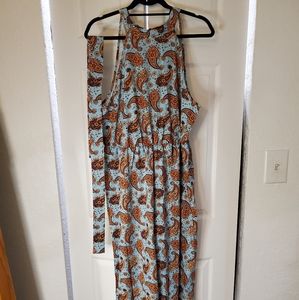 NWOT XL Paisley Print Jumpsuit
